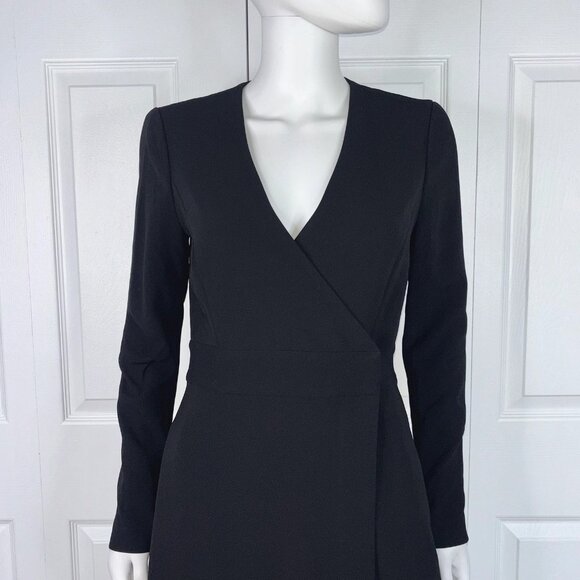 Diane Von Furstenberg Black Faux Wrap Dress - Picture 2 of 4